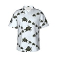 thumbnail image 1 of Haiem Sea Turtle Printed Hawaiian Shirt for Men - Men’s Casual Beach Summer Shirts - Stretch Fabric with Modern Fit-X-Large, 1 of 9