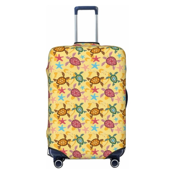 Haiem Sea and Sand Luggage Cover Printed Suitcase Covers for Luggage Elastic Washable Suitcase Protector Fits 18-32 Inch Luggage-Large