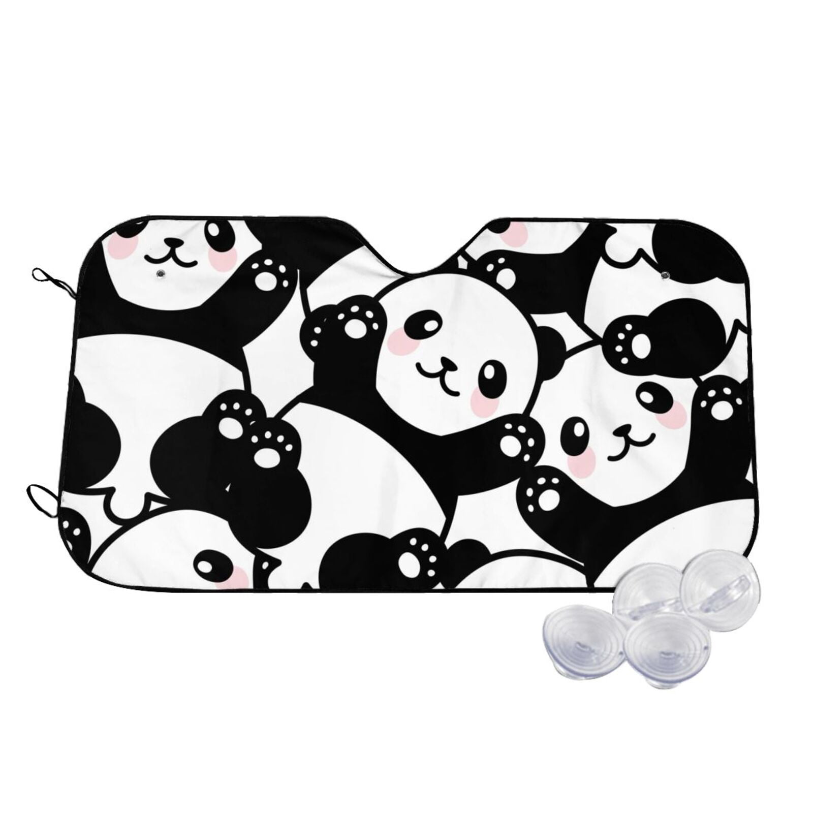 Haiem Seamless Pattern Cute Panda Car Windshield Sun Shade - Blocks UV ...