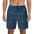 thumbnail image 1 of Haiem Shark Mens Swim Trunks with Compression Liner 2 in 1 Swimming Shorts Stretch Swimwear Quick Dry,Board Shorts-X-Large, 1 of 9