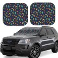 thumbnail image 1 of Haiem Shells and Seaweed Car Windshield Sun Shade (2 Pieces) Foldable Windshield Sun Shade Car Accessories for Truck SUV Pickup-Small, 1 of 7