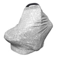 thumbnail image 1 of Haiem Silver Glitter Baby Nursing Cover & Nursing Poncho - Multi Use Cover for Baby Car Seat Canopy, Stroller Cover, 360°Full Privacy Breastfeeding Coverage, 1 of 9