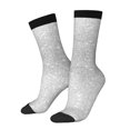 thumbnail image 1 of Haiem Silver Glitter Pattern Crew Socks – Soft & Durable Moisture-wicking Socks, Stay-Up Fit for Business, Work, and Casual Wear Size 5-11, 1 of 6