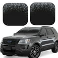 thumbnail image 1 of Haiem Silver Glitter1 Windshield Sun Shade: Universal Foldable 2-Piece Car Front Window Sunshade - Blocks Uv Rays, And Reduces Heat,Essential Car Accessory Large, 1 of 7