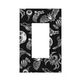 thumbnail image 1 of Haiem Skull bird bat spider Pattern Decorative Wall Plates, 1-Gang 5.0" x3.0", Unbreakable Thermoplastic Faceplate Cover for Decorator Receptacle Outlet & Switch-Style U, 1 of 6