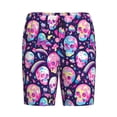 thumbnail image 1 of Haiem Skull mushroom colorful cute Men's Pajama Short with Soft Woven Cotton Elastic Waistband Sleep Short-4X-Large, 1 of 9