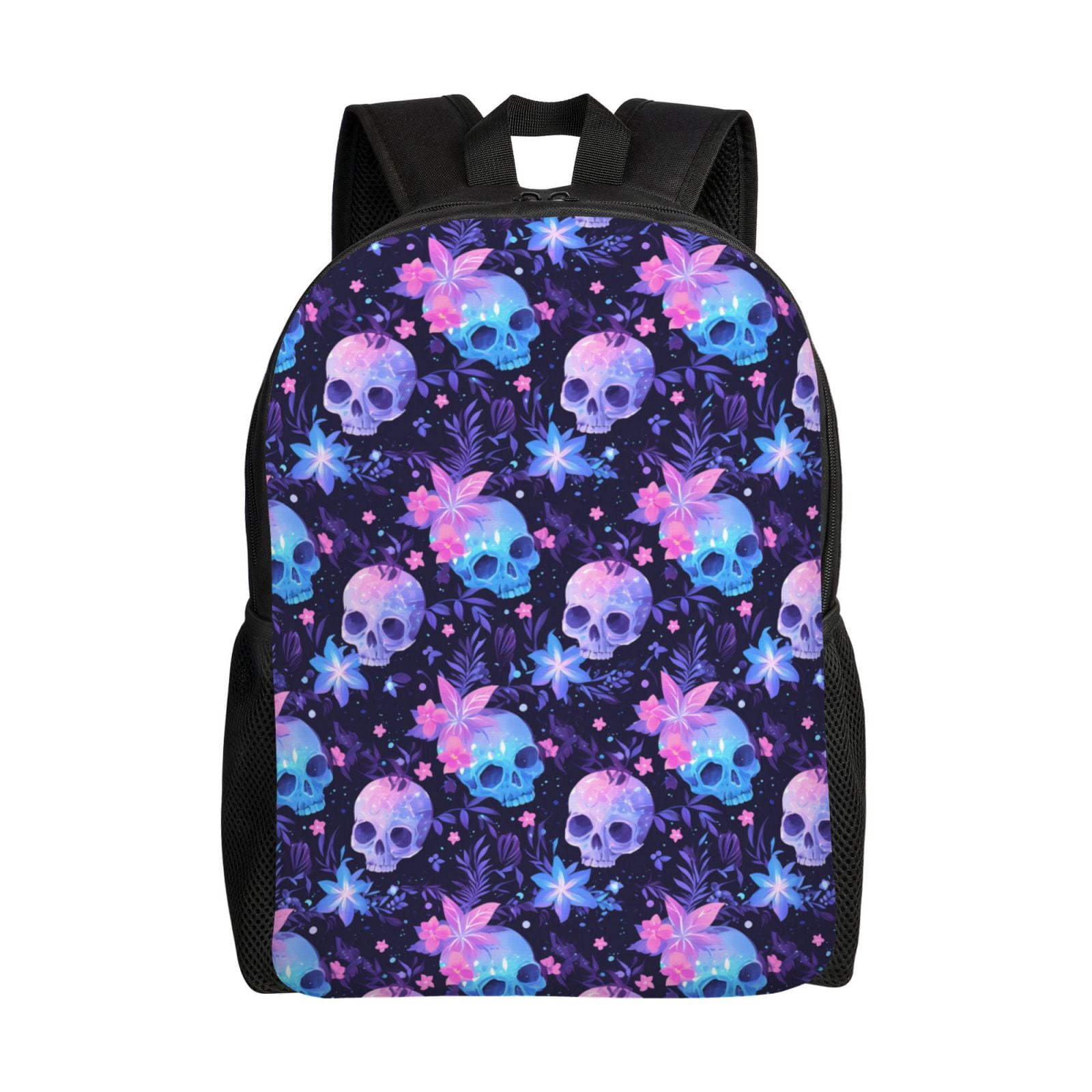Haiem Skull starry sky flower leaf Backpack - Stylish and Durable 15 ...