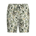 thumbnail image 1 of Haiem Skull with Cash Men's Pajama Short with Soft Woven Cotton Elastic Waistband Sleep Short-Large, 1 of 9