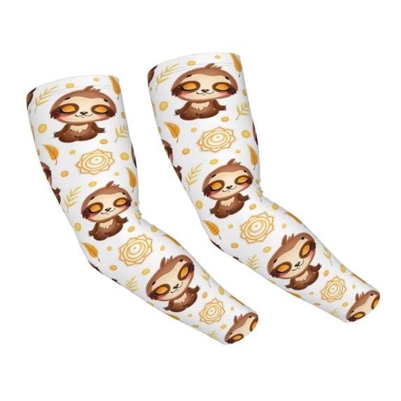 Haiem Sloth Yoga UV Protection Cooling Arm Sleeves for Men and Women UPF 50 Sun Sleeve