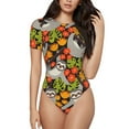 thumbnail image 1 of Haiem Sloth on the Branch Women's Crew Neck Short Sleeve Bodysuit Tops Stretchy Slim Basic-XX-Large, 1 of 9