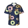thumbnail image 1 of Haiem Sloth with Donuts Printed Hawaiian Shirt for Men - Men’s Casual Beach Summer Shirts - Stretch Fabric with Modern Fit-Large, 1 of 9