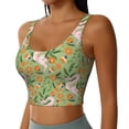 thumbnail image 1 of Haiem Snake And Floral Pattern Womens Sports Bra - U Neck Padded Low Impact Yoga Bra Workout Crop Top Gym Moisture-Wicking Workout Vest -Small, 1 of 9