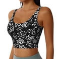 thumbnail image 1 of Haiem Snake Pattern Womens Sports Bra - U Neck Padded Low Impact Yoga Bra Workout Crop Top Gym Moisture-Wicking Workout Vest -Large, 1 of 9