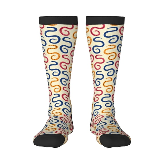 Haiem Snake Socks, Funny Novelty Crazy Design Cotton Socks Sports Socks Knee High Socks For Men, Women,1Pairs - Gift For Working Friends