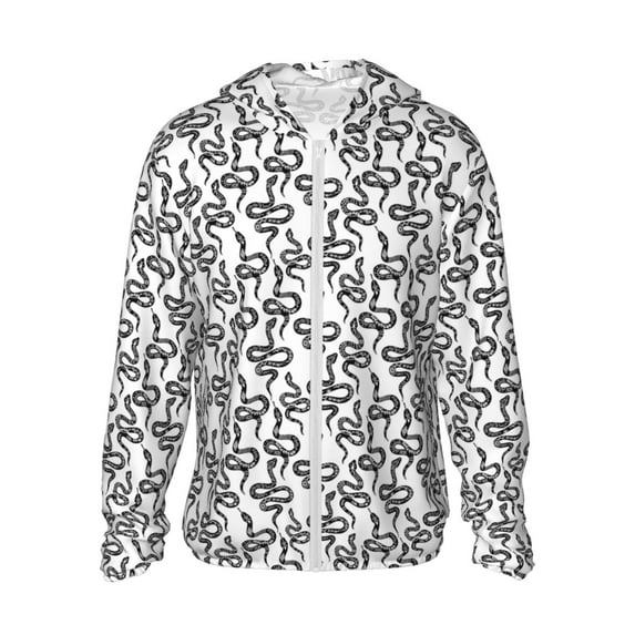 Haiem Snake UPF 50+ Fishing Shirts for Men Long Sleeve UV Sun Protection Hoodie Non-Mask Outdoor Hiking Shirts