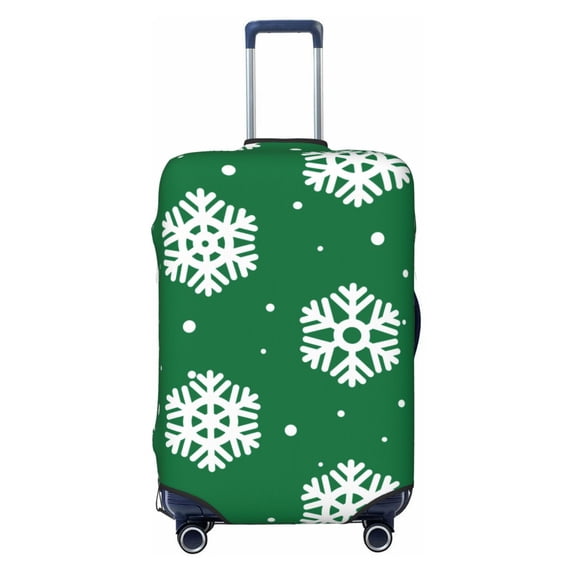 Haiem Snowflake Luggage Cover Printed Suitcase Covers for Luggage Elastic Washable Suitcase Protector Fits 18-32 Inch Luggage-Small