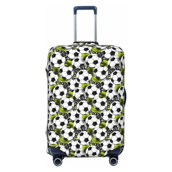 Haiem Soccer and Football Luggage Cover Printed Suitcase Covers for Luggage Elastic Washable Suitcase Protector Fits 18-32 Inch Luggage-Medium