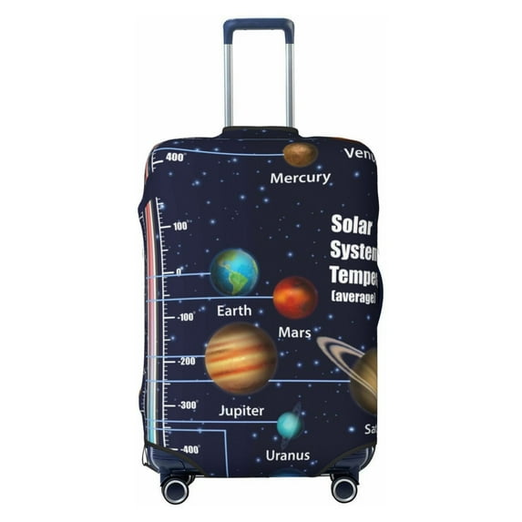 Haiem Solar System Temperatures Diagram Luggage Cover,Durable, Washable Suitcase Protector With Anti-Scratch Technology - Keep Your Luggage Looking New Small