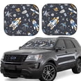 thumbnail image 1 of Haiem Space Cars Car Windshield Sun Shade (2 Pieces) Foldable Windshield Sun Shade Car Accessories for Truck SUV Pickup-Small, 1 of 7