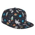 thumbnail image 1 of Haiem Space Classic Snapback Cap Flat Bill Hat Baseball Cap Adjustable Size Cotton Dad Hat, 1 of 9