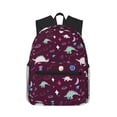 thumbnail image 1 of Haiem Space Dinosaur Lightweight Backpack for School, Classic Basic Water Resistant Casual Daypack for Travel with Bottle Side Pockets, 1 of 8