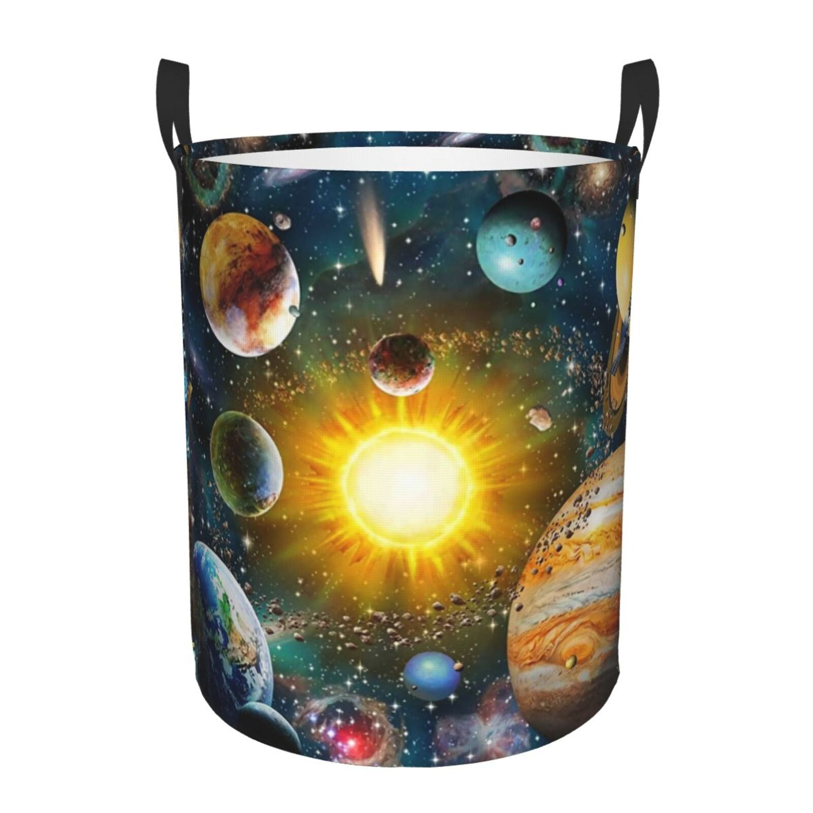 Blue And Pink Galaxy Space Laundry Basket