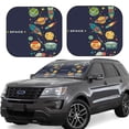 thumbnail image 1 of Haiem Space Car Windshield Sun Shade (2 Pieces) Foldable Windshield Sun Shade Car Accessories for Truck SUV Pickup-Small, 1 of 7