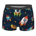 thumbnail image 1 of Haiem Spaceships and Stars Men's Boxer Briefs, Every Day Comfort Stretch Cotton Moisture-Wicking Underwear-X-Large, 1 of 9