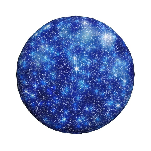 Haiem Spare Tire Cover , Wheel Cover with Blurred Star Snow Christmas printed, Camper Spare Tire Cover Fit for Jeep Wrangler Rv SUV Truck Travel Trailer-17 inch