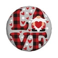 thumbnail image 1 of Haiem Spare Tire Cover , Wheel Cover with Buffalo Plaid Love And Gnome printed, Camper Spare Tire Cover Fit for Jeep Wrangler Rv SUV Truck Travel Trailer-14 inch, 1 of 8