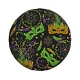thumbnail image 1 of Haiem Spare Tire Cover , Wheel Cover with Carnival Mardi Gras3 printed, Camper Spare Tire Cover Fit for Jeep Wrangler Rv SUV Truck Travel Trailer-14 inch, 1 of 9