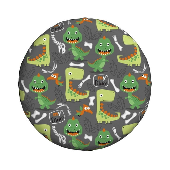 Haiem Spare Tire Cover , Wheel Cover with Cartoon Dinosaurs printed, Camper Spare Tire Cover Fit for Jeep Wrangler Rv SUV Truck Travel Trailer-16 inch