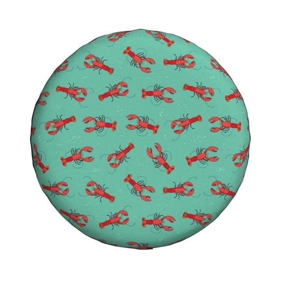 Haiem Spare Tire Cover , Wheel Cover with Cartoon Lobsters 4 printed, Camper Spare Tire Cover Fit for Jeep Wrangler Rv SUV Truck Travel Trailer-16 inch