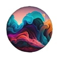 thumbnail image 1 of Haiem Spare Tire Cover , Wheel Cover with Colorful Surreal Landscape printed, Camper Spare Tire Cover Fit for Jeep Wrangler Rv SUV Truck Travel Trailer-14 inch, 1 of 8