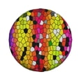 thumbnail image 1 of Haiem Spare Tire Cover , Wheel Cover with Colorful Tie Dye Stained Glass 1 printed, Camper Spare Tire Cover Fit for Jeep Wrangler Rv SUV Truck Travel Trailer-14 inch, 1 of 9