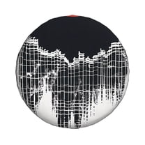 Haiem Spare Tire Cover , Wheel Cover with Abstract Red Sun Design printed, Camper Spare Tire Cover Fit for Jeep Wrangler Rv SUV Truck Travel Trailer-14 inch