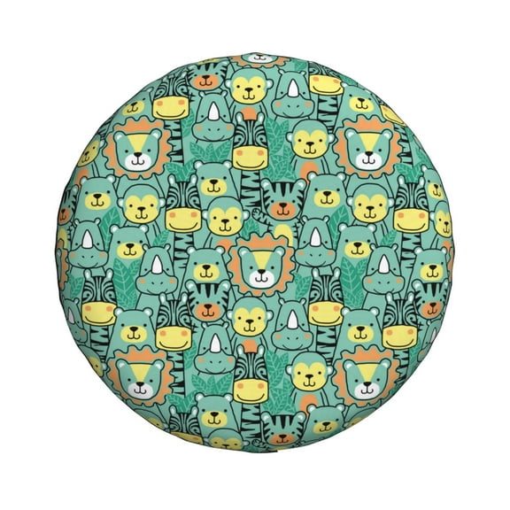 Haiem Spare Tire Cover , Wheel Cover with Animals with Leaf printed, Camper Spare Tire Cover Fit for Jeep Wrangler Rv SUV Truck Travel Trailer-14 inch