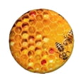 thumbnail image 1 of Haiem Spare Tire Cover , Wheel Cover with Bees on Hive Honeycomb printed, Camper Spare Tire Cover Fit for Jeep Wrangler Rv SUV Truck Travel Trailer-17 inch, 1 of 9