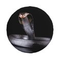 thumbnail image 1 of Haiem Spare Tire Cover , Wheel Cover with Black Cobra Snake printed, Camper Spare Tire Cover Fit for Jeep Wrangler Rv SUV Truck Travel Trailer-15 inch, 1 of 8