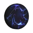 thumbnail image 1 of Haiem Spare Tire Cover , Wheel Cover with Blue thunder bolt light printed, Camper Spare Tire Cover Fit for Jeep Wrangler Rv SUV Truck Travel Trailer-14 inch, 1 of 6