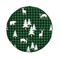 thumbnail image 1 of Haiem Spare Tire Cover , Wheel Cover with Christmas tree green plaid printed, Camper Spare Tire Cover Fit for Jeep Wrangler Rv SUV Truck Travel Trailer-16 inch, 1 of 8