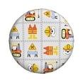 thumbnail image 1 of Haiem Spare Tire Cover , Wheel Cover with Construction Equipments Worker printed, Camper Spare Tire Cover Fit for Jeep Wrangler Rv SUV Truck Travel Trailer-17 inch, 1 of 9