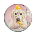 thumbnail image 1 of Haiem Spare Tire Cover , Wheel Cover with Dog Sitting In Bathtub With Duck On Head printed, Camper Spare Tire Cover Fit for Jeep Wrangler Rv SUV Truck Travel Trailer-17 inch, 1 of 8