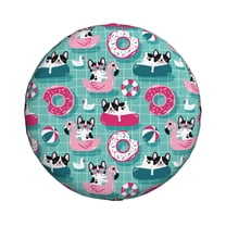 Haiem Spare Tire Cover , Wheel Cover with Dogs With Swimming printed, Camper Spare Tire Cover Fit for Jeep Wrangler Rv SUV Truck Travel Trailer-14 inch