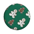 thumbnail image 1 of Haiem Spare Tire Cover , Wheel Cover with Gingerbread Snowman Cookies printed, Camper Spare Tire Cover Fit for Jeep Wrangler Rv SUV Truck Travel Trailer-16 inch, 1 of 9