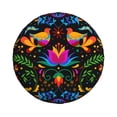 thumbnail image 1 of Haiem Spare Tire Cover , Wheel Cover with Mexican Flower Traditional1 printed, Camper Spare Tire Cover Fit for Jeep Wrangler Rv SUV Truck Travel Trailer-17 inch, 1 of 9