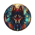 thumbnail image 1 of Haiem Spare Tire Cover , Wheel Cover with Mystic Wolf Dreamcatcher printed, Camper Spare Tire Cover Fit for Jeep Wrangler Rv SUV Truck Travel Trailer-17 inch, 1 of 8