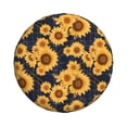 thumbnail image 1 of Haiem Spare Tire Cover , Wheel Cover with Navy Blue Plaid Sunflower printed, Camper Spare Tire Cover Fit for Jeep Wrangler Rv SUV Truck Travel Trailer-14 inch, 1 of 8