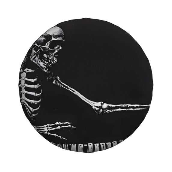 Haiem Spare Tire Cover , Wheel Cover with Skeleton Playing Xylophone printed, Camper Spare Tire Cover Fit for Jeep Wrangler Rv SUV Truck Travel Trailer-14 inch