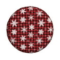 thumbnail image 1 of Haiem Spare Tire Cover , Wheel Cover with Snowflake red plaid printed, Camper Spare Tire Cover Fit for Jeep Wrangler Rv SUV Truck Travel Trailer-17 inch, 1 of 8